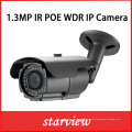 1.3MP IP Poe WDR IR al aire libre Bullet Cámara de seguridad CCTV